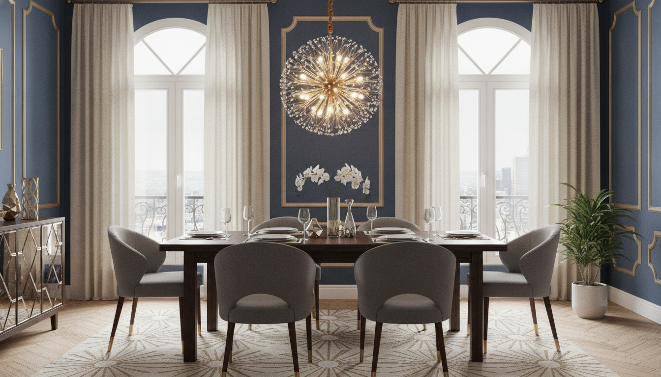 Crystal Branch Chandelier: Art Deco Dining Room Glow